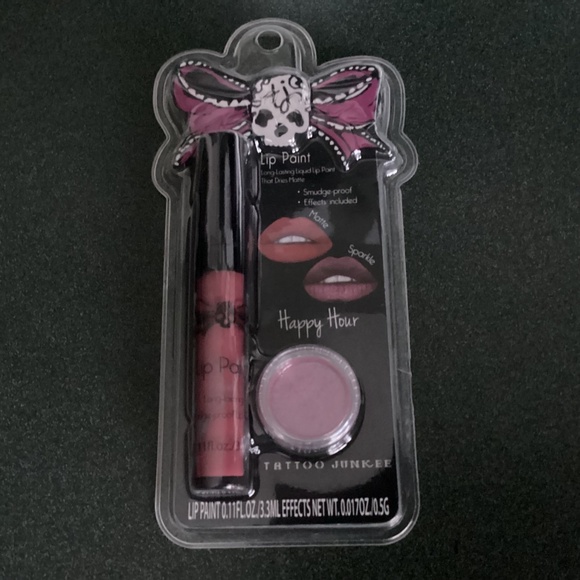 Tattoo Junkee Lip Paint Bundle of 3 Rebel/Happy Hour New - Picture 8 of 9